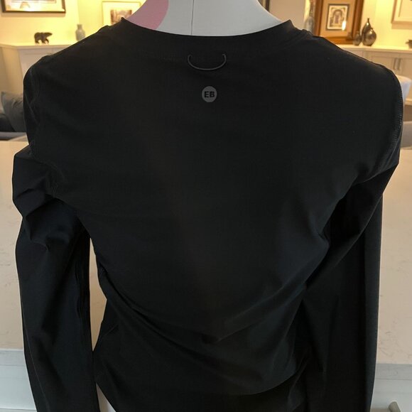 Eddie Bauer LS Shoreline Rashguard 1/4 Zip UPF 50 Sun Protection Top Black Sz S - Picture 8 of 14